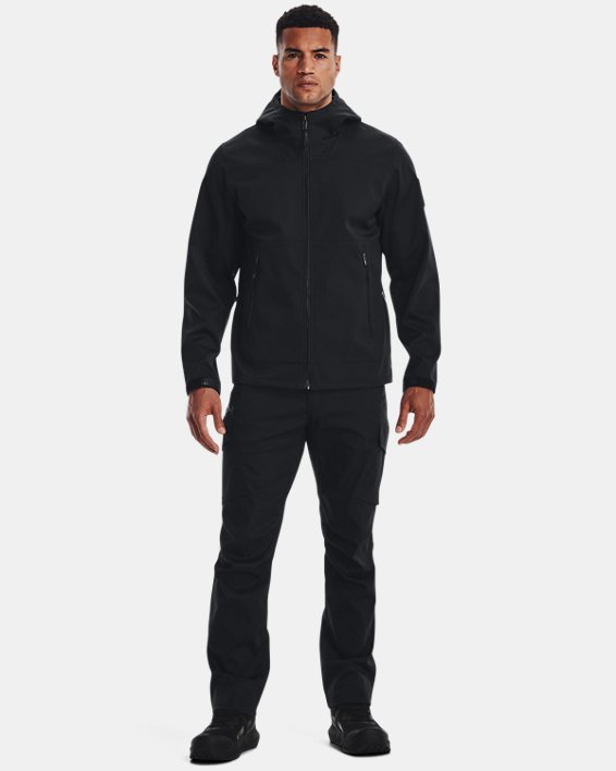 Men's UA Tactical Softshell Jacket, Black, pdpMainDesktop image number 2